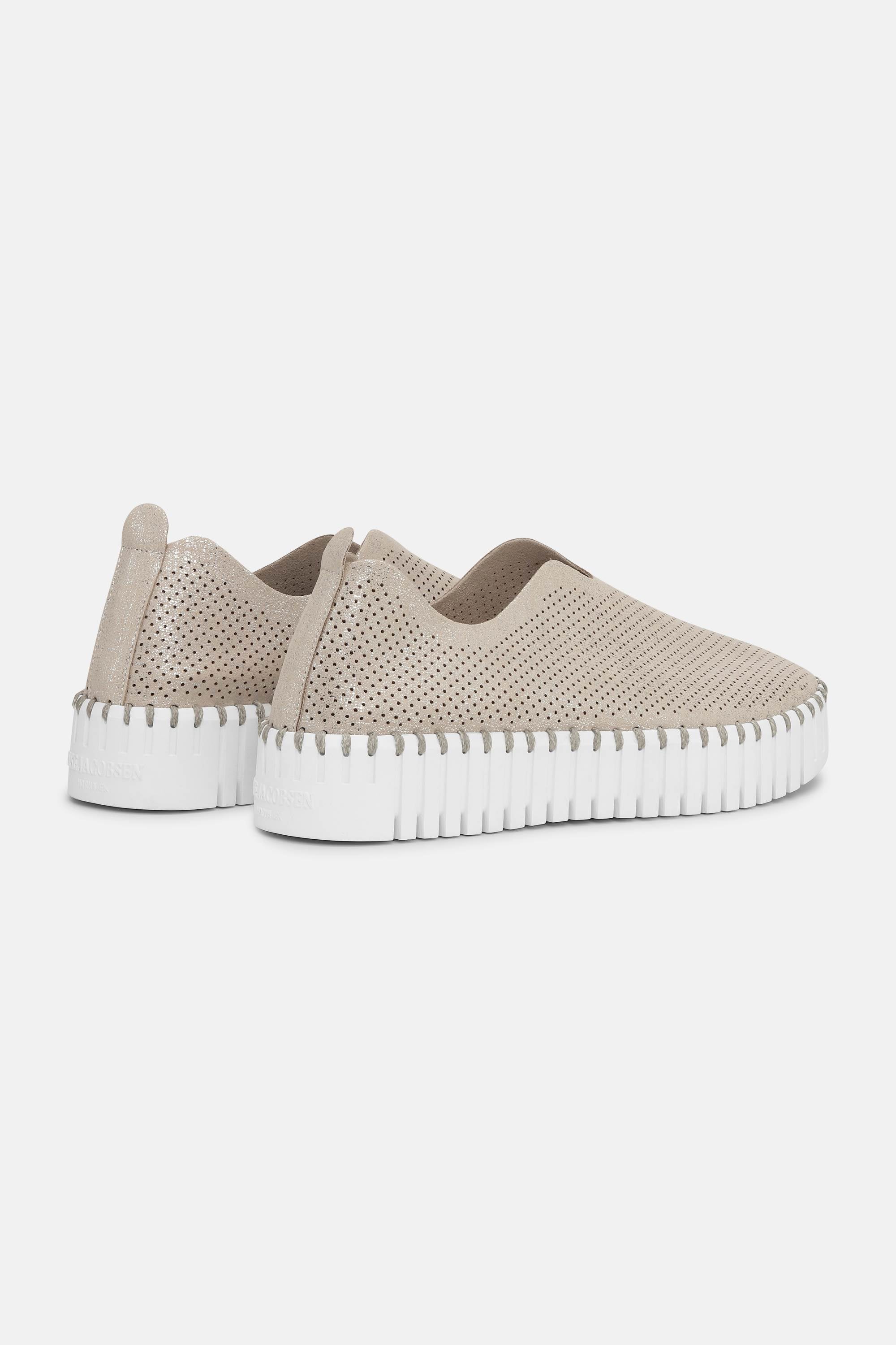 Tulip Zapatos con Plataforma Brillo - Silver White